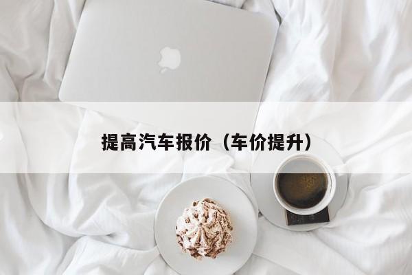 提高汽车报价（车价提升）